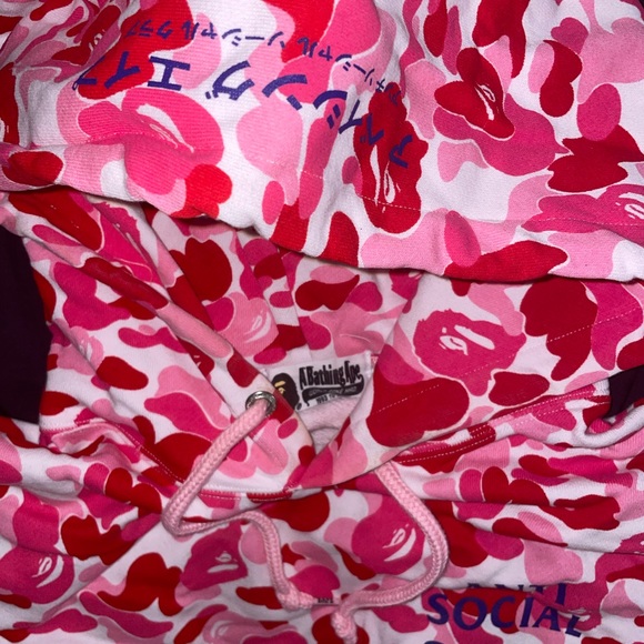 BAPEx Anti Social Social Club ABC Cammo Pink Hoodie - Picture 4 of 6